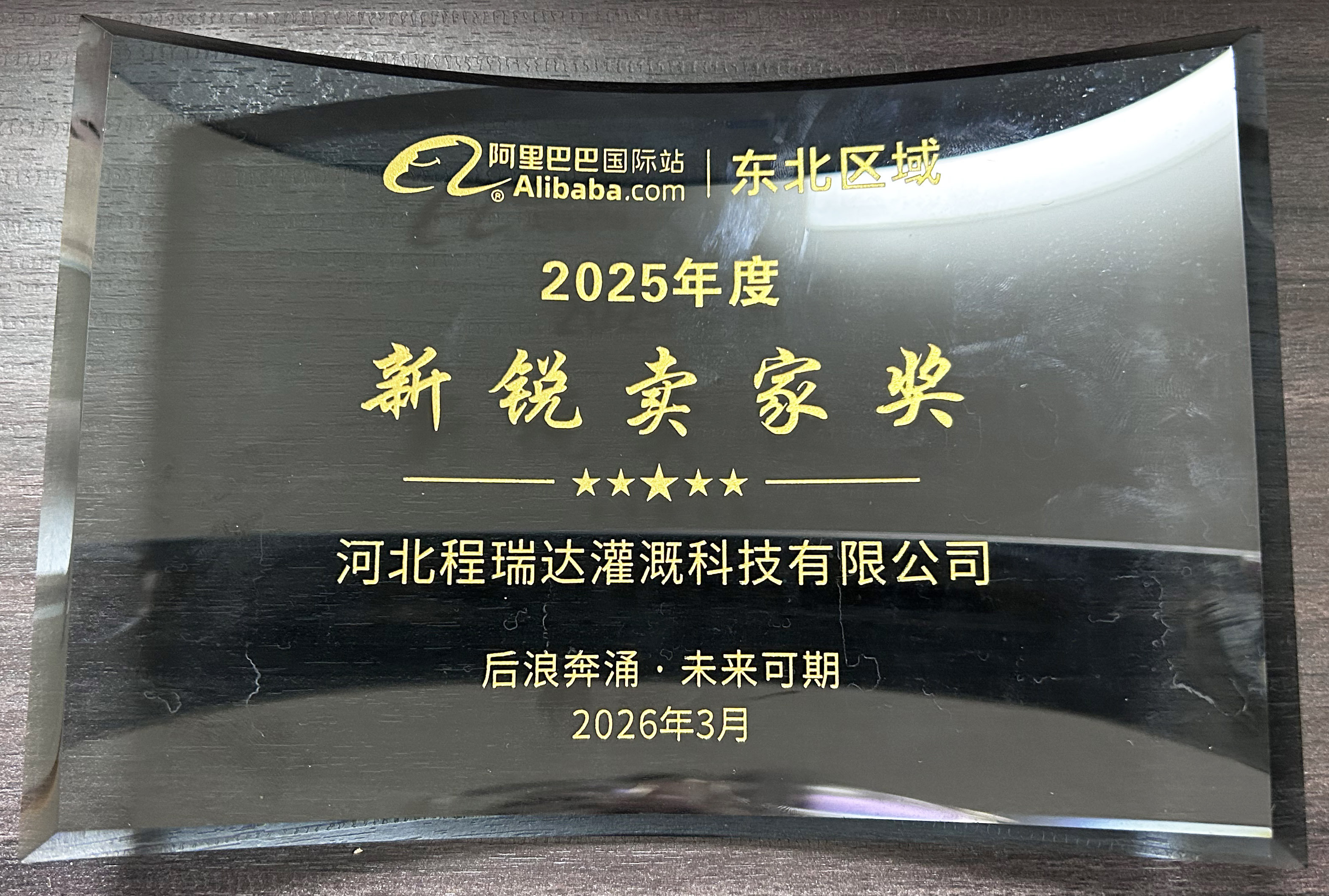 武威程瑞达灌溉 | 荣获阿里国际站新锐卖家奖